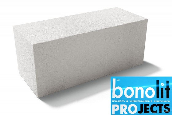 Газобетонный блок Bonolit Projects Дмитров (AeroStone) D600 B5 F100 600х250х375