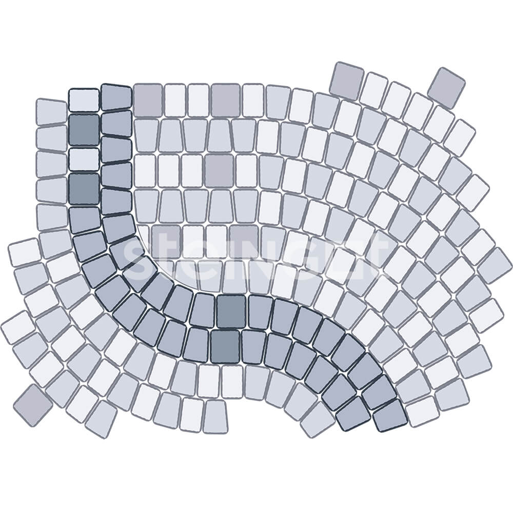 Тротуарная плитка Классика Арко "Bianco Nero" 60мм, STEINGOT